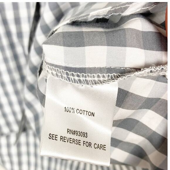 Tyler Boe Gray White Plaid Long Sleeve Button Down Sz S - Picture 3 of 6